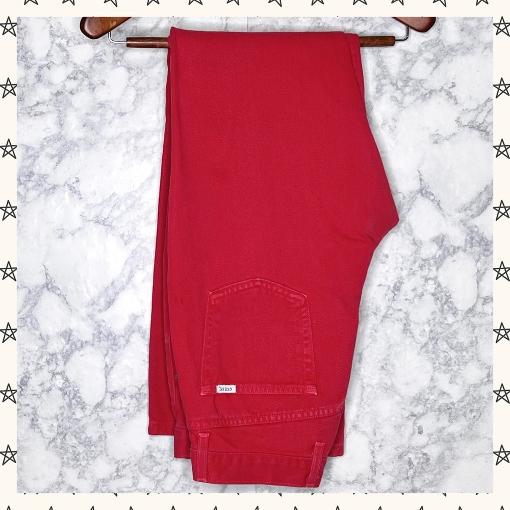 Guess 90s Red High Rise Canvas Jeans Made In USA Women’s 32